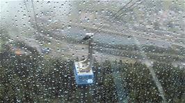 View from the cable car on a rather wet morning